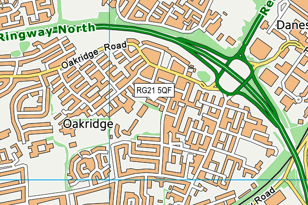 RG21 5QF map - OS VectorMap District (Ordnance Survey)