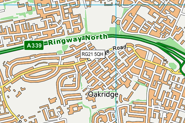 RG21 5QH map - OS VectorMap District (Ordnance Survey)