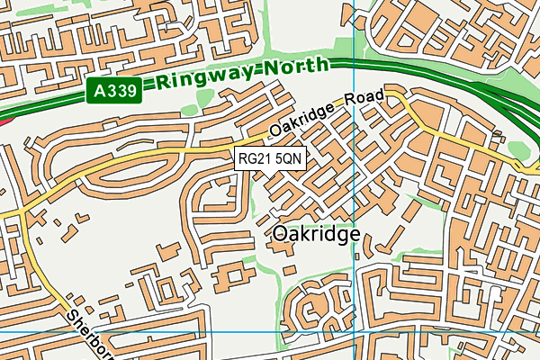 RG21 5QN map - OS VectorMap District (Ordnance Survey)