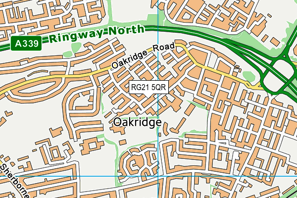 RG21 5QR map - OS VectorMap District (Ordnance Survey)