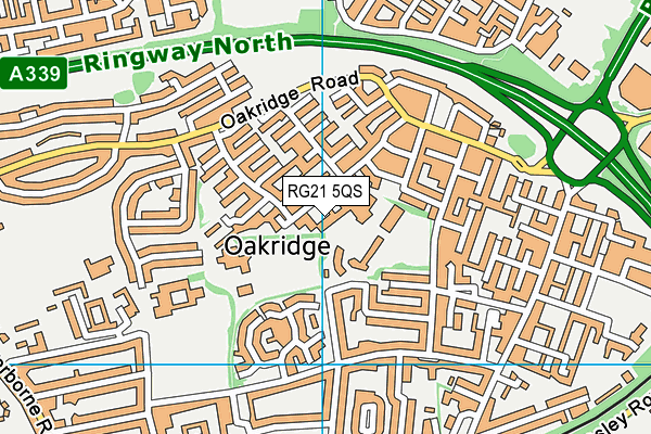 RG21 5QS map - OS VectorMap District (Ordnance Survey)