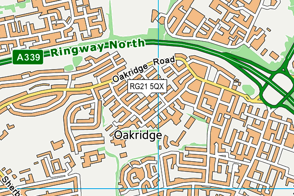 RG21 5QX map - OS VectorMap District (Ordnance Survey)