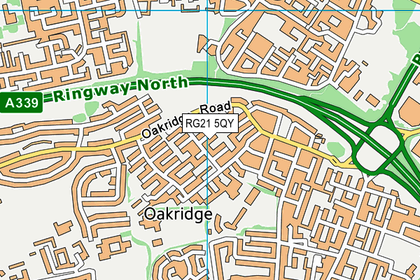 RG21 5QY map - OS VectorMap District (Ordnance Survey)