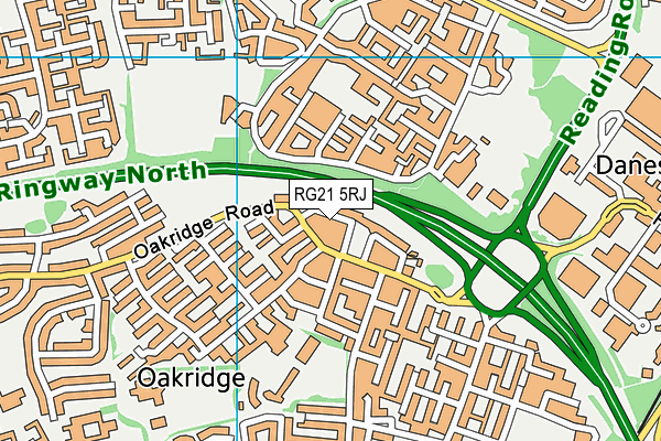RG21 5RJ map - OS VectorMap District (Ordnance Survey)