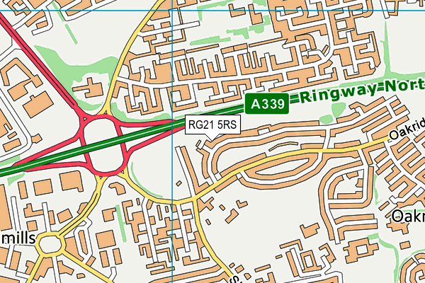 RG21 5RS map - OS VectorMap District (Ordnance Survey)