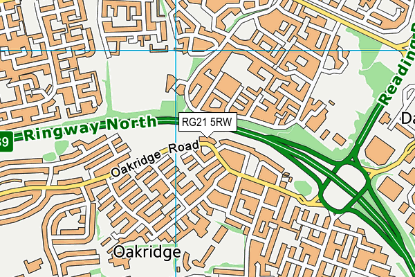 RG21 5RW map - OS VectorMap District (Ordnance Survey)