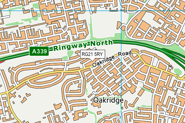 RG21 5RY map - OS VectorMap District (Ordnance Survey)