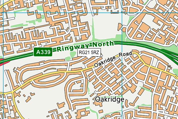 RG21 5RZ map - OS VectorMap District (Ordnance Survey)