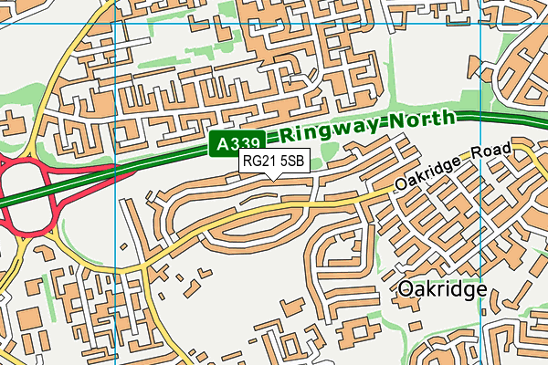 RG21 5SB map - OS VectorMap District (Ordnance Survey)