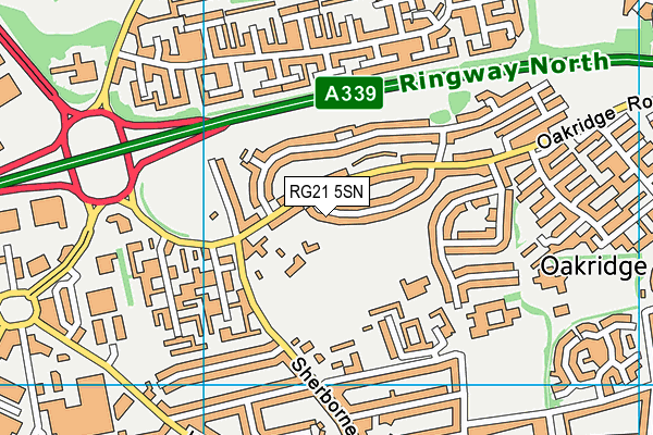 RG21 5SN map - OS VectorMap District (Ordnance Survey)