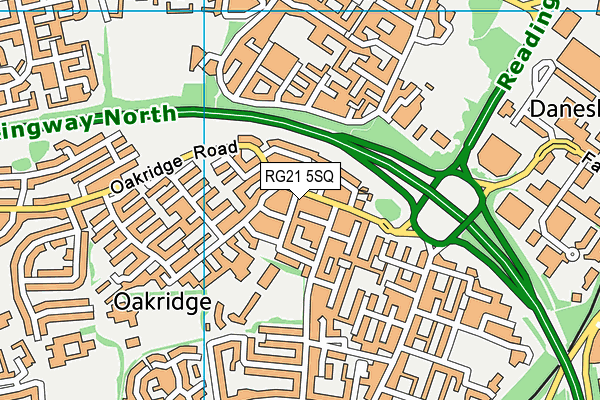 RG21 5SQ map - OS VectorMap District (Ordnance Survey)