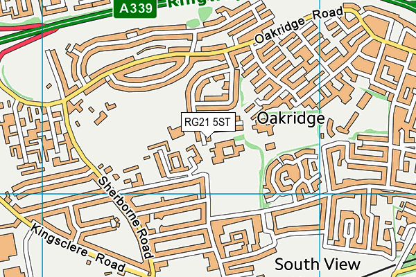 RG21 5ST map - OS VectorMap District (Ordnance Survey)
