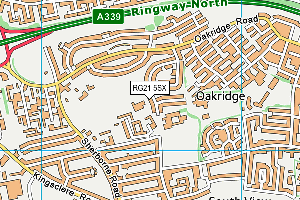RG21 5SX map - OS VectorMap District (Ordnance Survey)