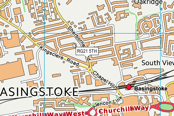 RG21 5TH map - OS VectorMap District (Ordnance Survey)