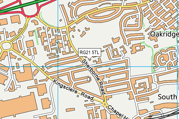 RG21 5TL map - OS VectorMap District (Ordnance Survey)