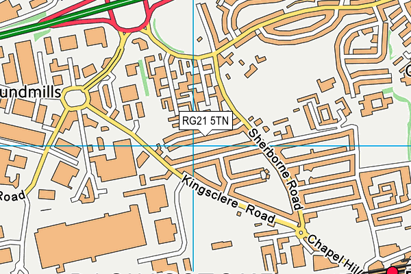 RG21 5TN map - OS VectorMap District (Ordnance Survey)