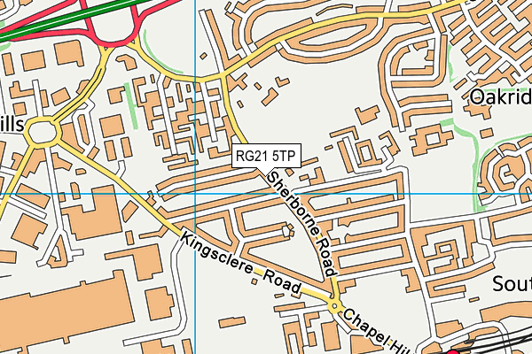 RG21 5TP map - OS VectorMap District (Ordnance Survey)