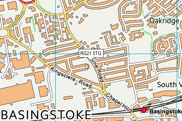 RG21 5TQ map - OS VectorMap District (Ordnance Survey)