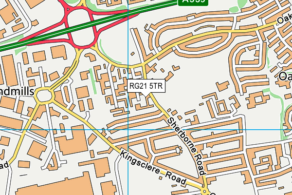 RG21 5TR map - OS VectorMap District (Ordnance Survey)