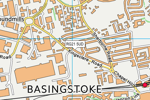 RG21 5UD map - OS VectorMap District (Ordnance Survey)