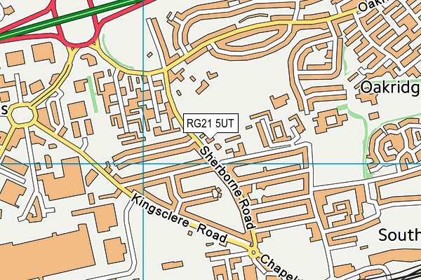 RG21 5UT map - OS VectorMap District (Ordnance Survey)