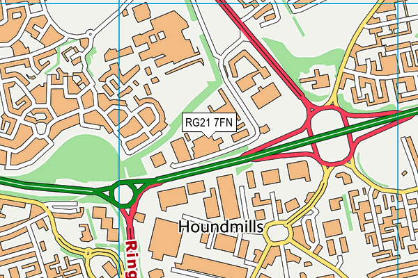 RG21 7FN map - OS VectorMap District (Ordnance Survey)