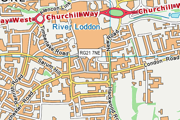 RG21 7NE map - OS VectorMap District (Ordnance Survey)