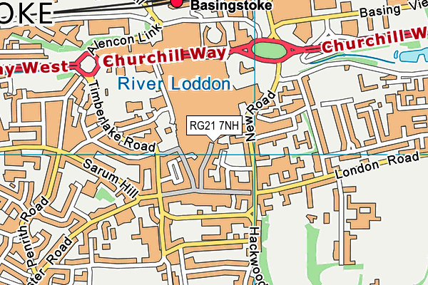 RG21 7NH map - OS VectorMap District (Ordnance Survey)