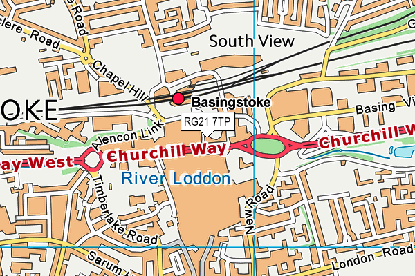 RG21 7TP map - OS VectorMap District (Ordnance Survey)
