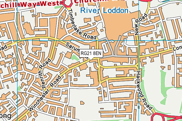 RG21 8EN map - OS VectorMap District (Ordnance Survey)