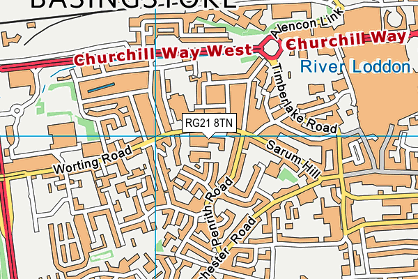 Basingstoke College of Technology map (RG21 8TN) - OS VectorMap District (Ordnance Survey)