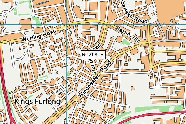 RG21 8UR map - OS VectorMap District (Ordnance Survey)