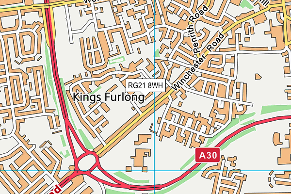 RG21 8WH map - OS VectorMap District (Ordnance Survey)