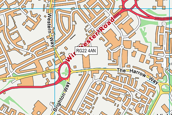 The Gym Group (Basingstoke) map (RG22 4AN) - OS VectorMap District (Ordnance Survey)