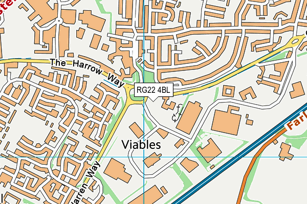 RG22 4BL map - OS VectorMap District (Ordnance Survey)