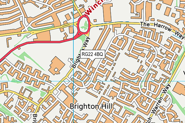 RG22 4BQ map - OS VectorMap District (Ordnance Survey)