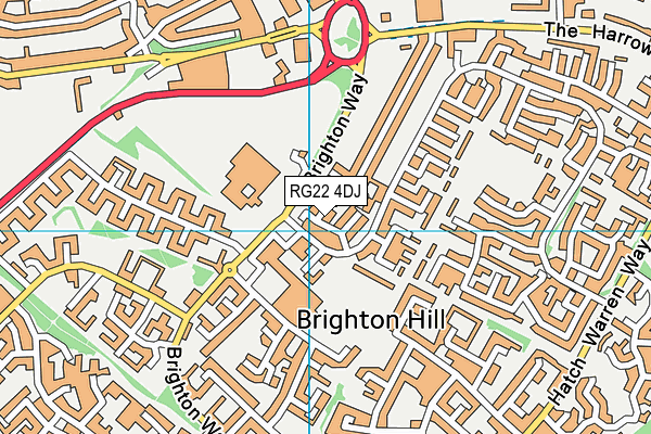 RG22 4DJ map - OS VectorMap District (Ordnance Survey)