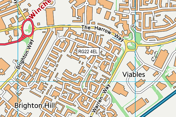 RG22 4EL map - OS VectorMap District (Ordnance Survey)