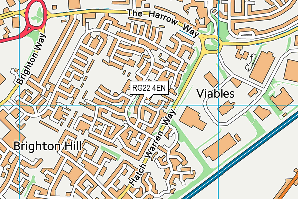 RG22 4EN map - OS VectorMap District (Ordnance Survey)