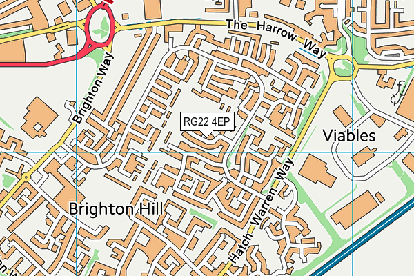 RG22 4EP map - OS VectorMap District (Ordnance Survey)