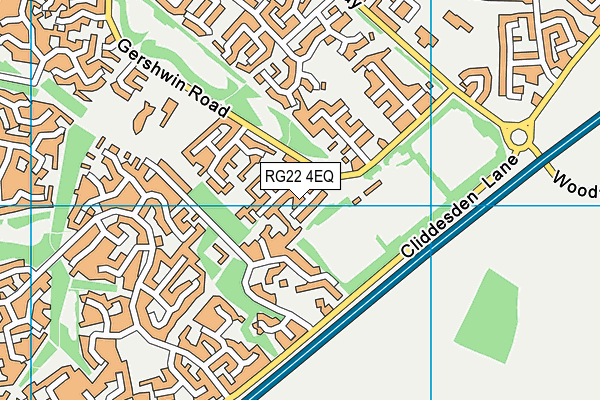 RG22 4EQ map - OS VectorMap District (Ordnance Survey)