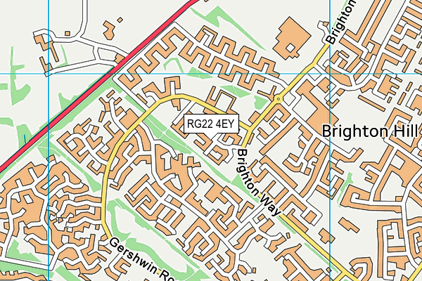 RG22 4EY map - OS VectorMap District (Ordnance Survey)