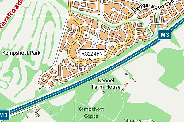 RG22 4FN map - OS VectorMap District (Ordnance Survey)