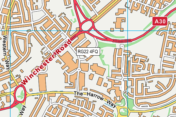 RG22 4FQ map - OS VectorMap District (Ordnance Survey)