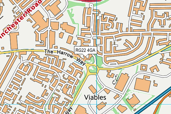 RG22 4GA map - OS VectorMap District (Ordnance Survey)