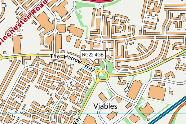 RG22 4GB map - OS VectorMap District (Ordnance Survey)