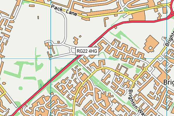 RG22 4HG map - OS VectorMap District (Ordnance Survey)