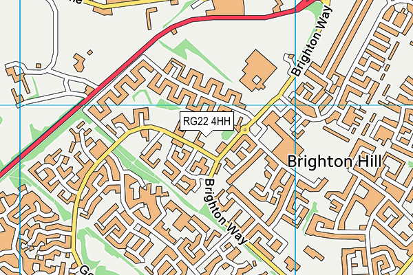 RG22 4HH map - OS VectorMap District (Ordnance Survey)