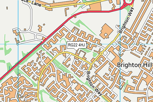 RG22 4HJ map - OS VectorMap District (Ordnance Survey)