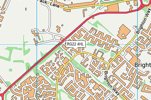 RG22 4HL map - OS VectorMap District (Ordnance Survey)